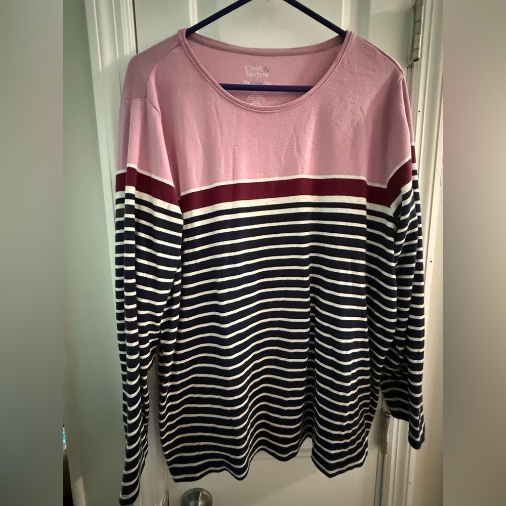 Women’s size 2X Croft & Barrow Pink Long Sleeve Tee